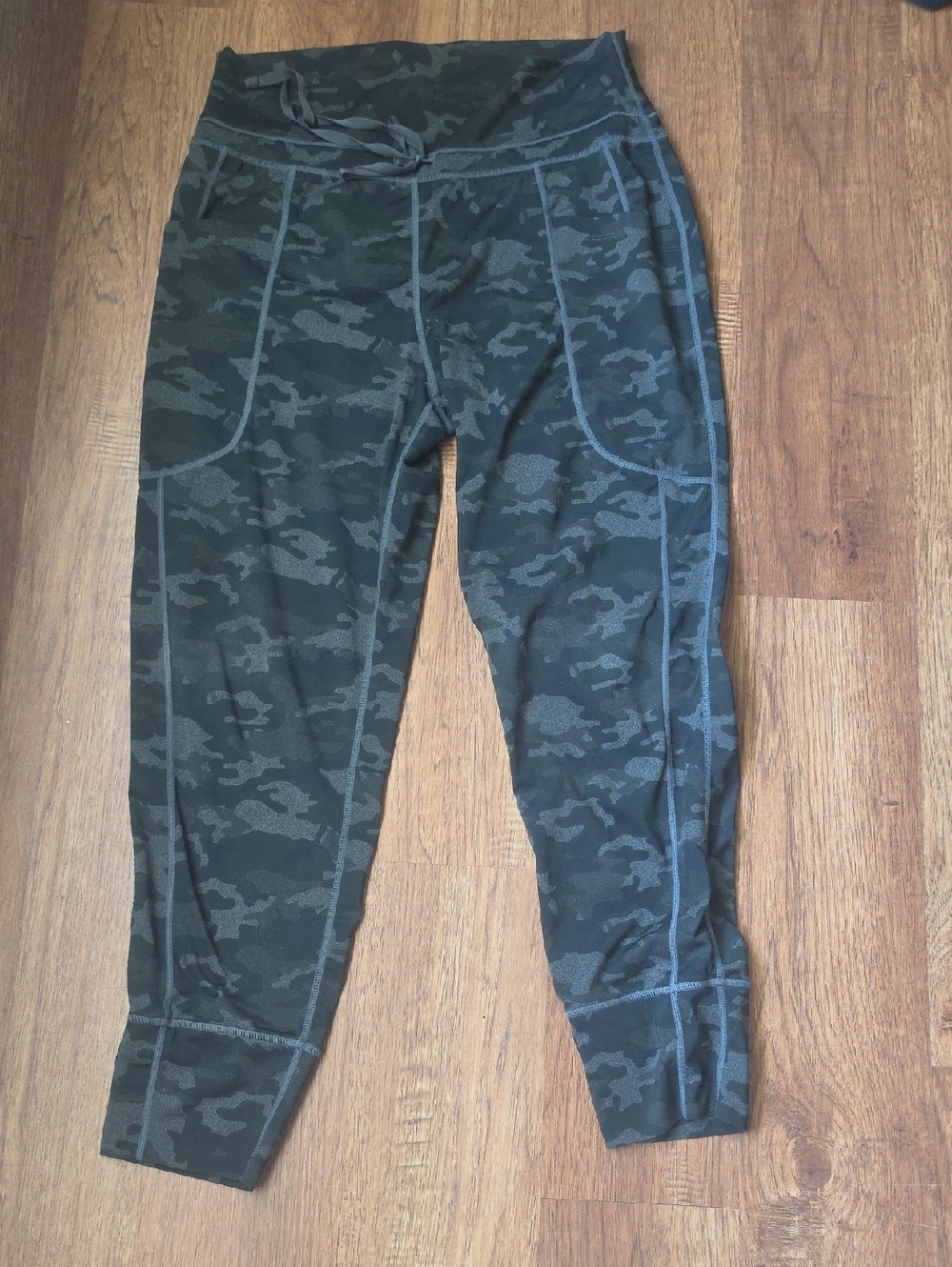 Fabletics Black Camo Track Pants Joggers